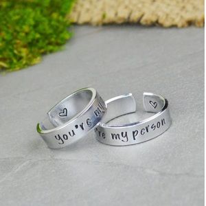 “you’re my person” sterling silver ring